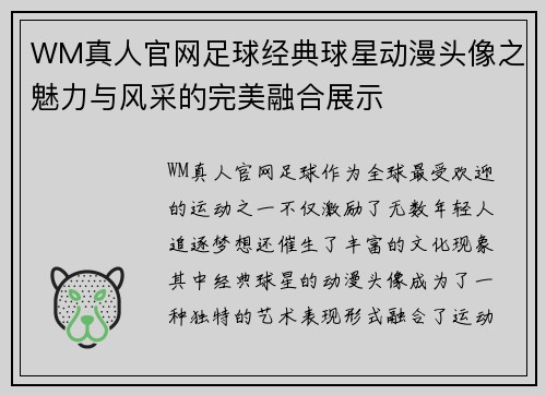 WM真人官网足球经典球星动漫头像之魅力与风采的完美融合展示